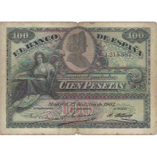 Espanha 100 Pesetas 1907
